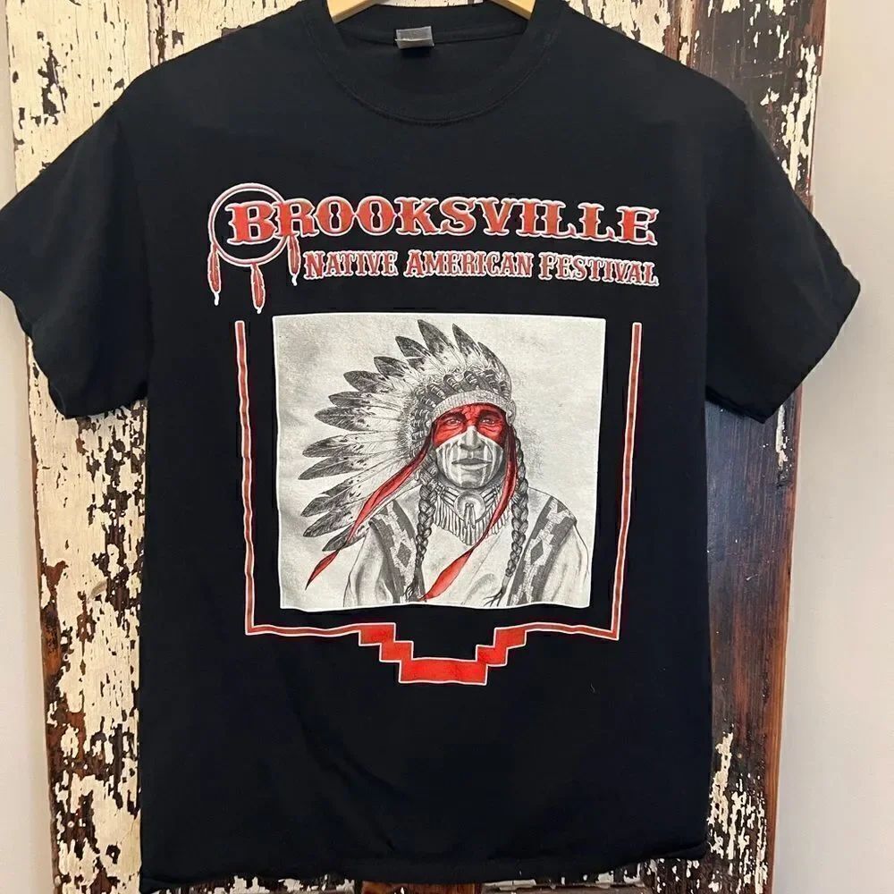 Vintage Brooks like Florida unisex Native American Festival T-shirt.